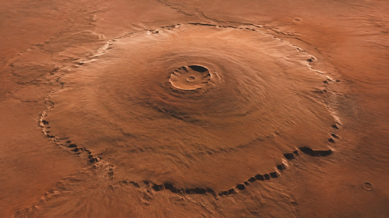 Olympus Mons: il vulcano più alto del sistema solare, su Marte